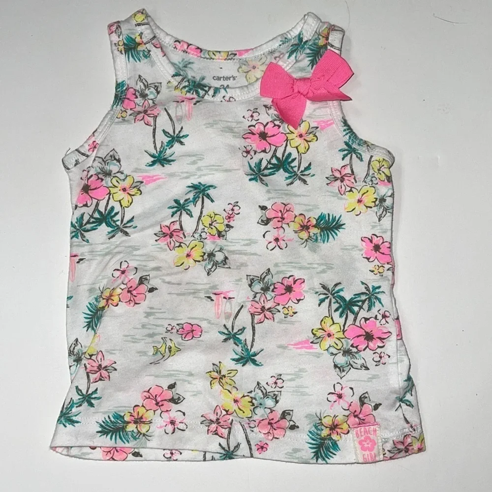 CARTER’S FLORAL BEACH GIRL TANK SLEEVELESS TOP